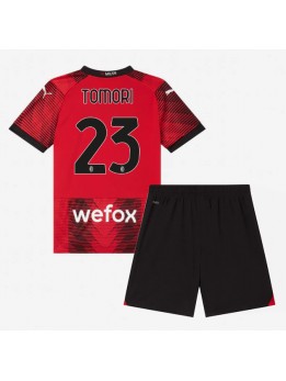 AC Milan Fikayo Tomori #23 Heimtrikotsatz für Kinder 2023-24 Kurzarm (+ Kurze Hosen)